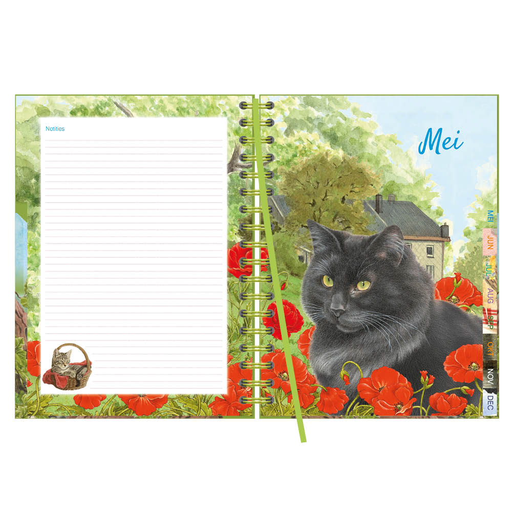Franciens katten bureau-agenda (zachte kaft) Bailey 2027