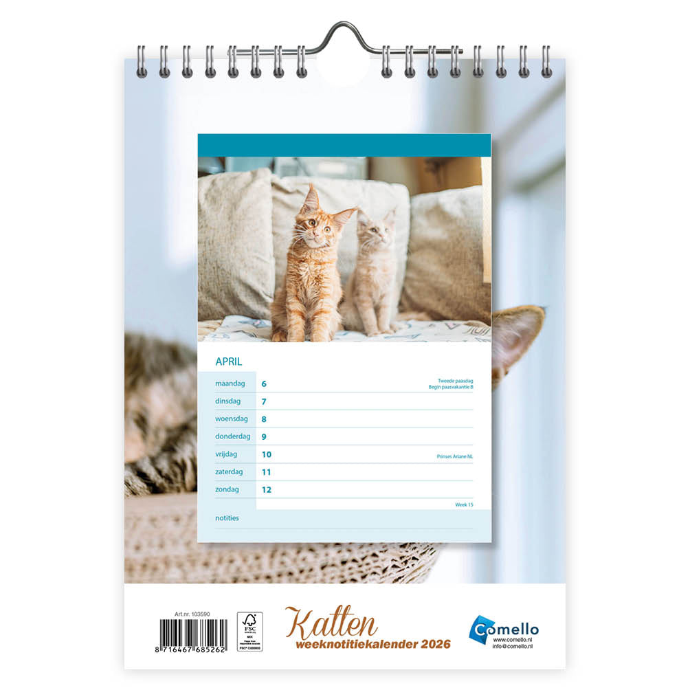 Katten weekkalender 2026