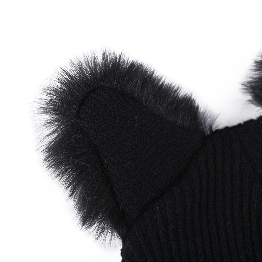 The Happy Cat Shop | Black Cat beanie/muts | Zwart