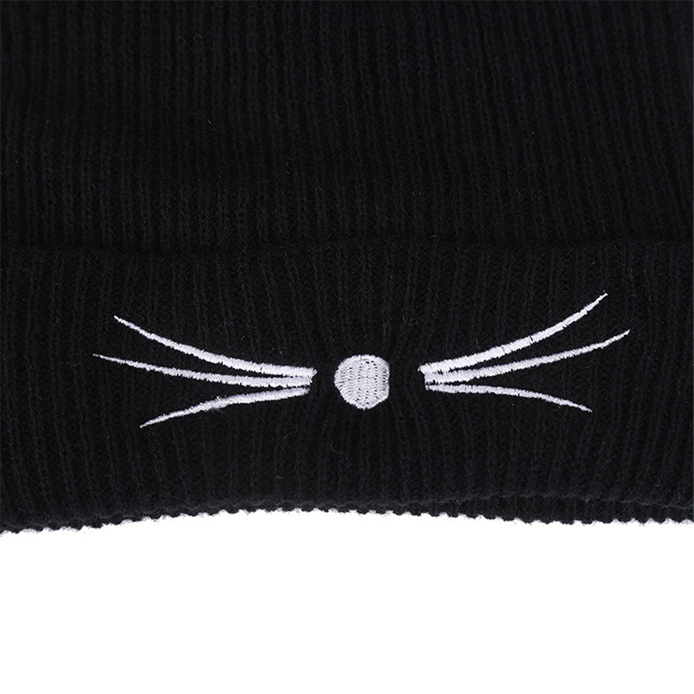 The Happy Cat Shop | Black Cat beanie/muts | Zwart