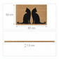 Katten deurmat kokos “Cat Duo” 80x50 cm