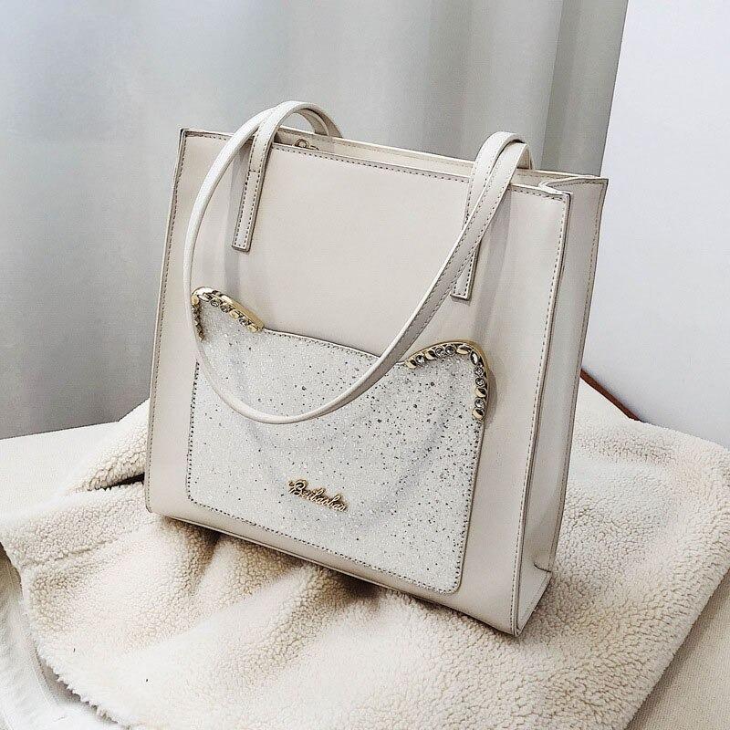 Handtas / schoudertas kattenkop "Glitter" | Beige