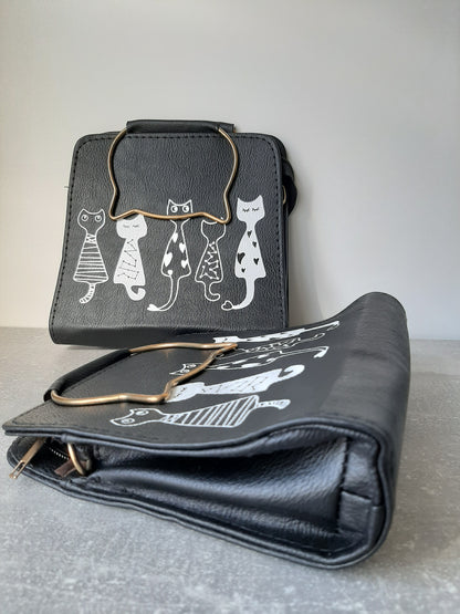2e kans schouder tasjes "Happy Cats"
