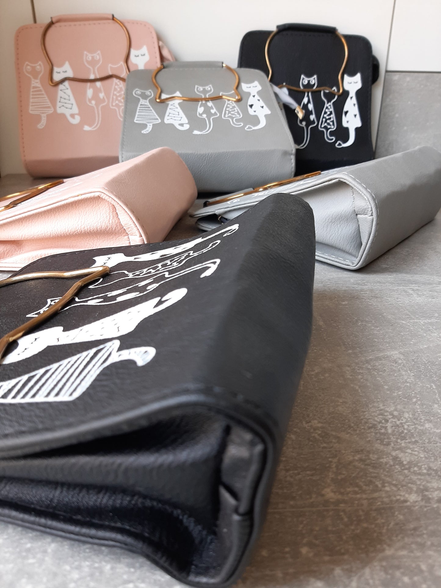 2e kans schouder tasjes "Happy Cats"