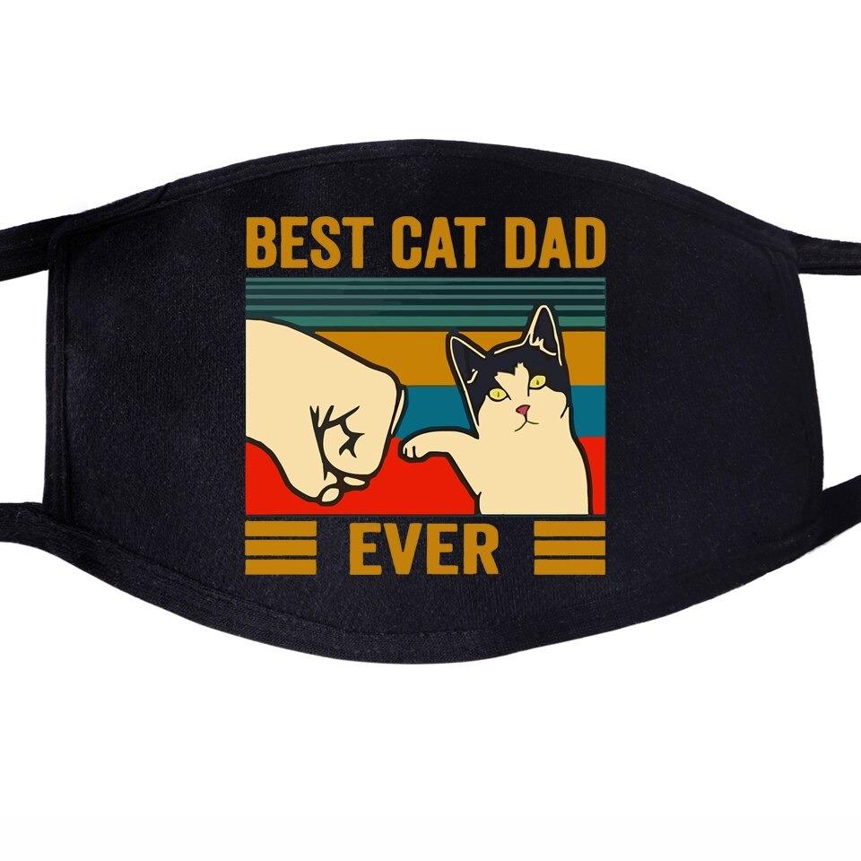 Mondkapje "Best cat dad ever"