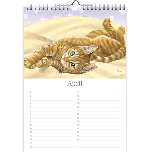 Katten kalender binnenkant franciens katten miepje