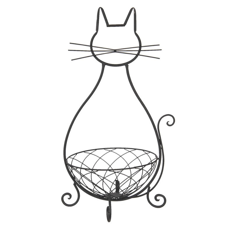 Decoratie schaal kat - Donkerbruin