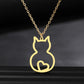 Ketting hart in kat goud "Charmy"