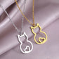 Ketting hart in kat zilver "Charmy"