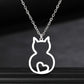 Ketting hart in kat zilver "Charmy"