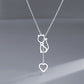 Ketting kat met hart zilver "Siva"