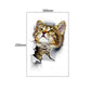 Katten muursticker 3D cyperse kitten - Happy Kitten afmeting