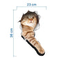 Katten muur sticker 3D rode kat - Ben er bijna afmeting