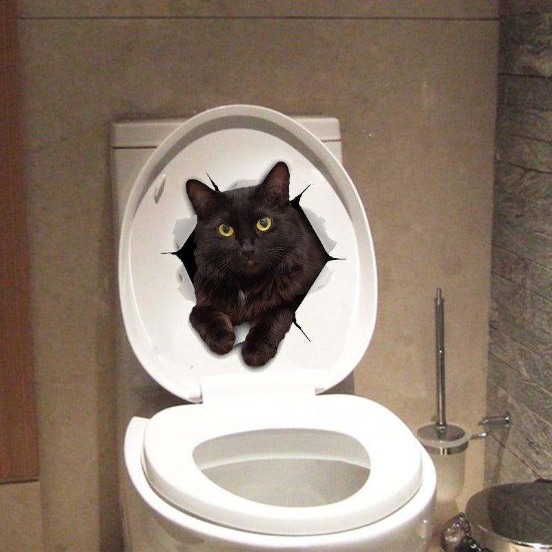 The Happy Cat Shop | Katten 3D sticker zwarte kat “Black Beauty”