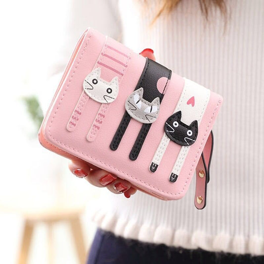 Katten portemonnee "Happy Cats" | Roze