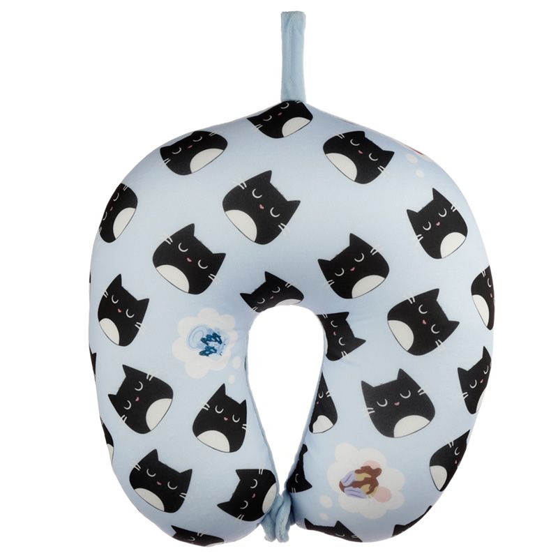 Katten reiskussen & slaapmasker set | Lichtblauw