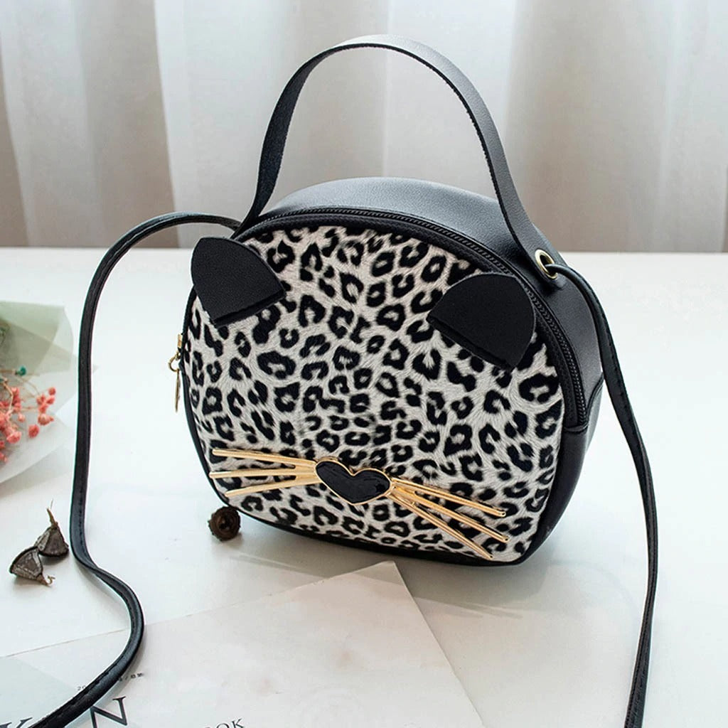 Katten schoudertasje "Witte panter"