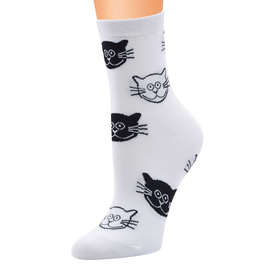 Katten sokken met kattenkoppen | Wit
