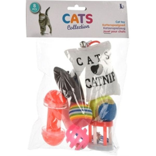 Kattenspeeltjes roze 8 stuks