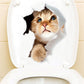 Katten sticker 3D rode kat - Kiekeboe