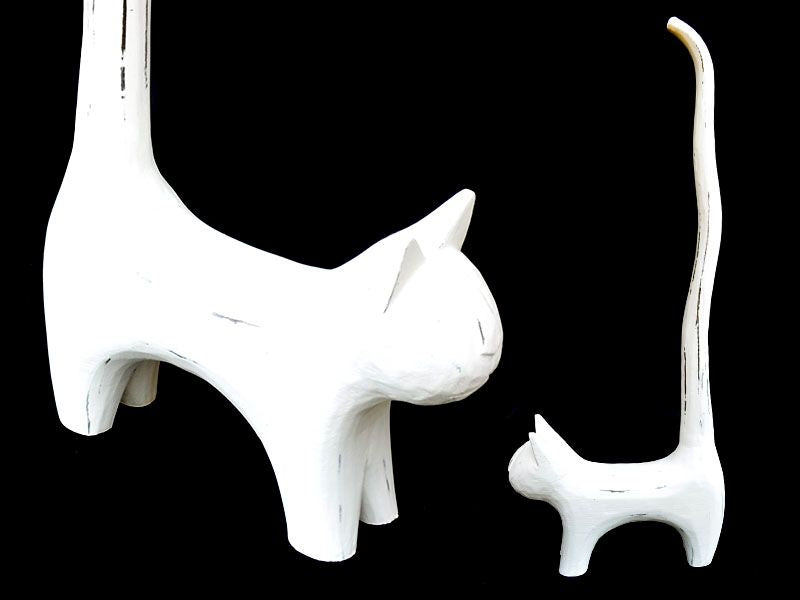 The Happy Cat Shop | Katten toiletrolhouder Wit