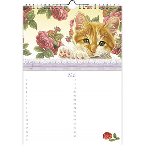 Katten verjaardagskalender | Bloemen & kittens
