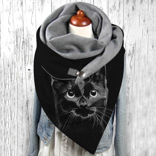 The Happy Cat Shop | Katten wikkelsjaal “Zwarte kat ”