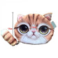 The Happy Catshop | Portemonnee 3D kattenkop met pluizig katten staartje