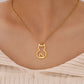 Ketting hart in kat goud "Charmy"