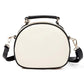 Schoudertasje half rond met pluche kat en bal | Wit