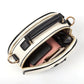 Schoudertasje half rond met pluche kat en bal | Wit