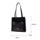 Handtas / schoudertas kattenkop "Magic glitter" | Zwart