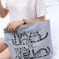 The Happy Cat Shop | Katten strandtas / shopper | Grijs😻