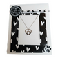 Cadeaukaart zwart-wit met katten ketting "In your heart"