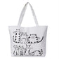 Katten strandtas / shopper | Wit