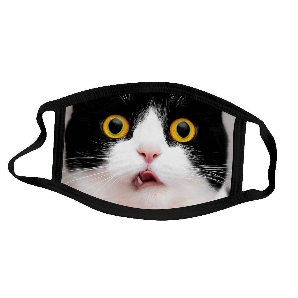 Katten mondkapje zwart witte kat | Bekkie aflikken