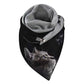 The Happy Cat Shop | Katten wikkelsjaal “Grijze kat met paardenbloem ”
