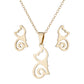 The Happy Catshop | Sieraden set "Dainty" | Goud | ketting & oorbellen