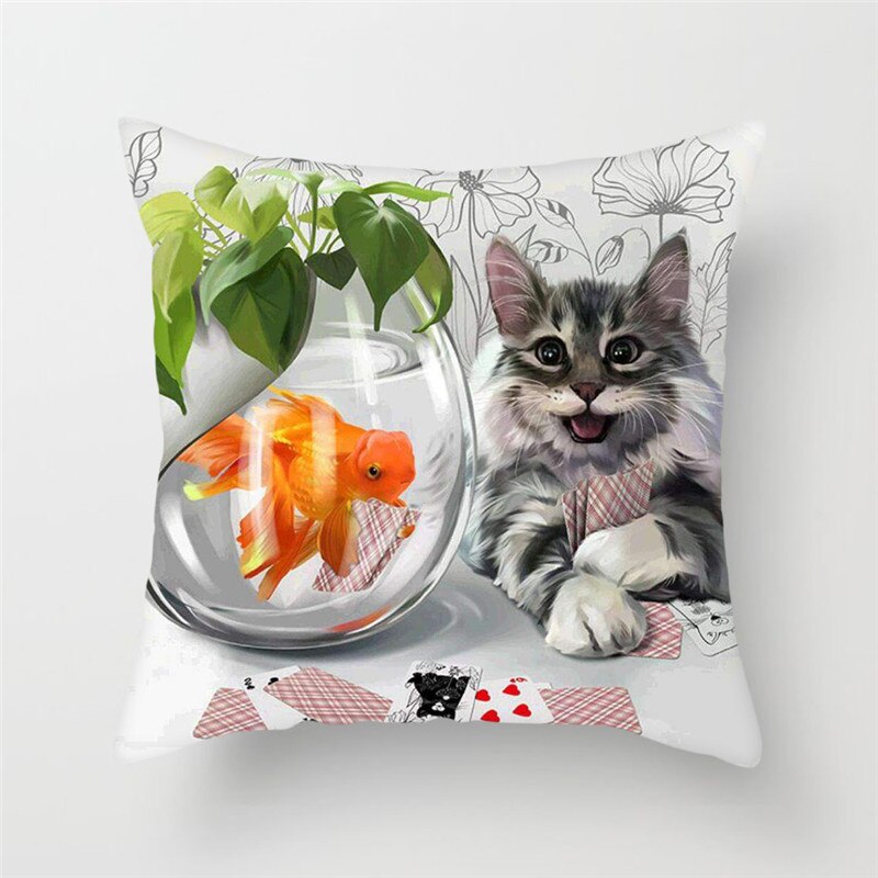 The Happy Cat Shop | Katten kussenhoes Playing cards